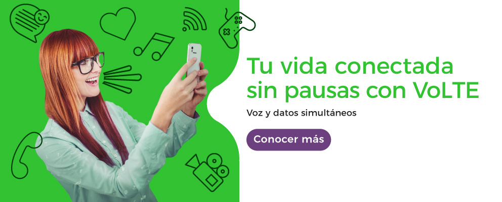 Tu vida conectada sin pausas con VoLTE: voz y datos simultáneos 