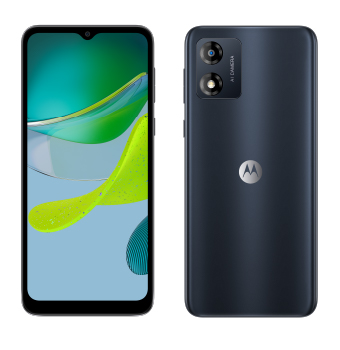 Motorola moto E13 vista frontal y trasera