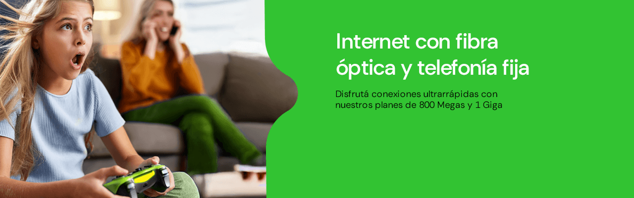 Saltá a la velocidad simétrica con tu plan de Internet con fibra óptica + telefonía
