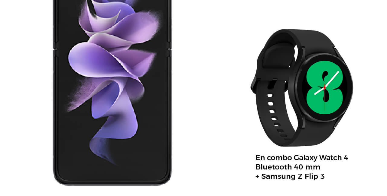 Combo reloj Galaxy 4 de 40 mm + Samsung Z Flip 3