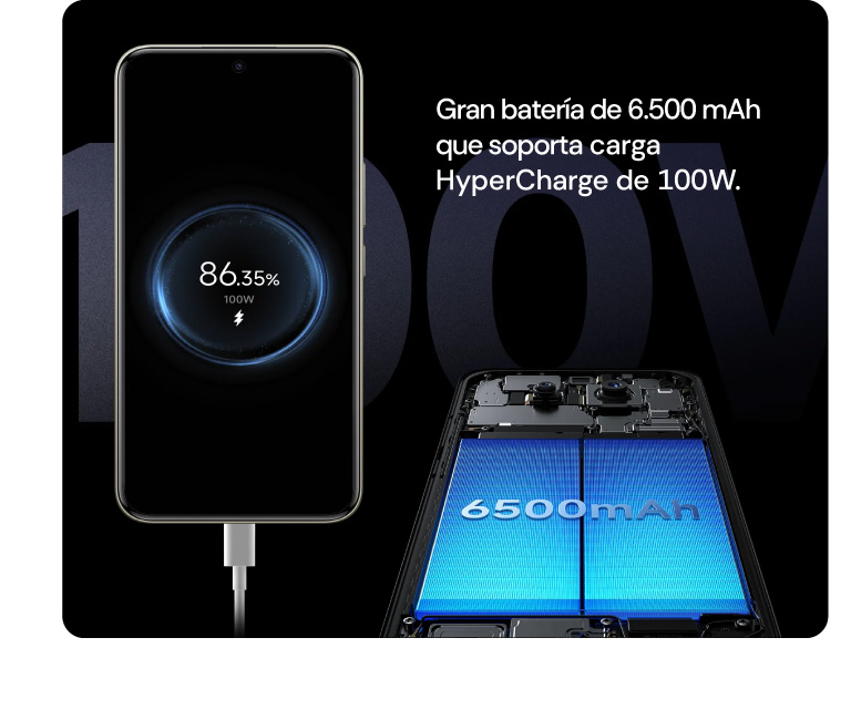 Gran batería de 6 500 mAh