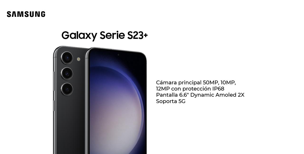 Samsung Galaxy S23 plus, con pantalla 6.6" Dynamic Amoled