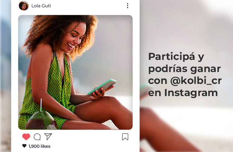 Participá y podrías ganar con kolbi.cr en Instagram