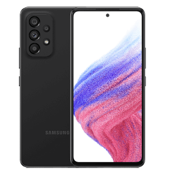 Samsung A53 5G disponible en colores negro, celeste y blanco