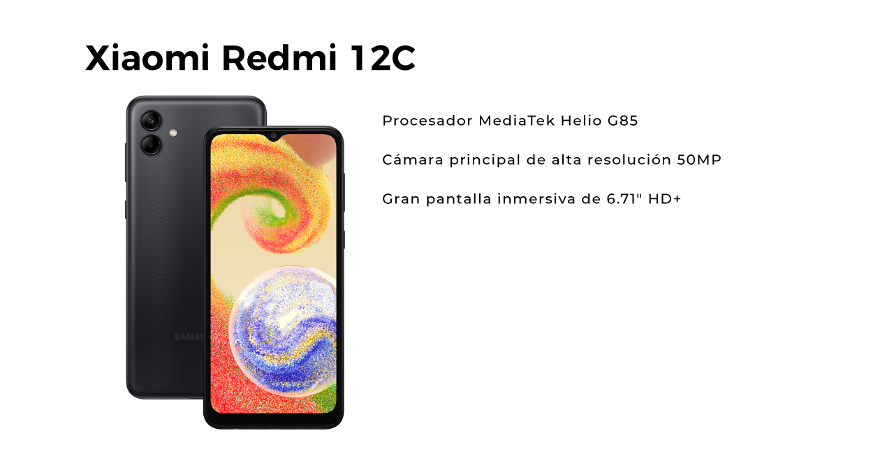 Procesador MediaTek Helio G85, Cámara de alta resolución 50PM, pantalla inmersiva de 6.71" HD+