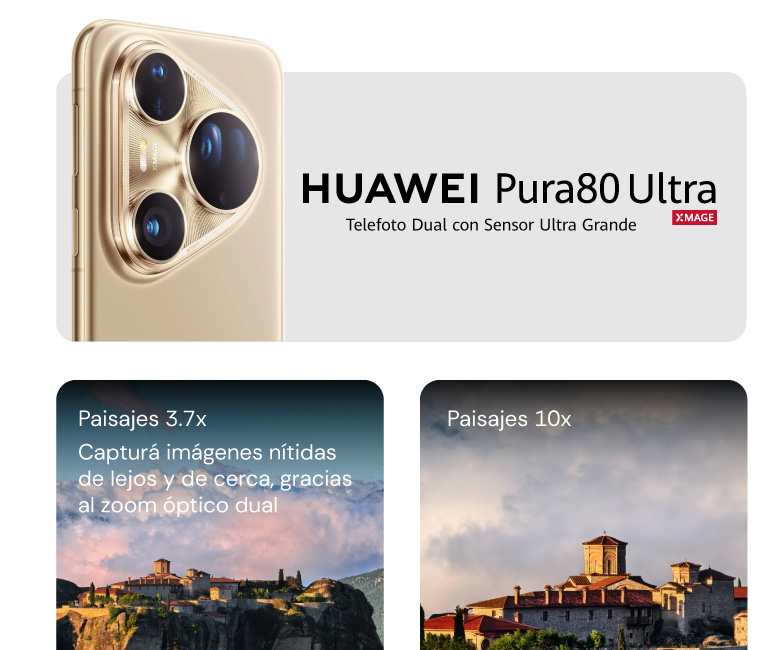 HUAWEI Pura80 Ultra, Telefoto Dual con Sensor Ultra Grande