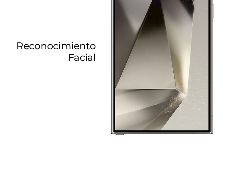Samsung Galaxy S24 ultra vista trasera con reconocimiento facial
