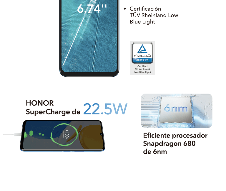 Super Charge de 22.5 W y procesador Snapdragon 680