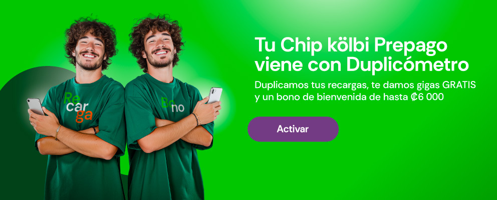 Tu Chip kölbi Prepago viene con Duplicómetro