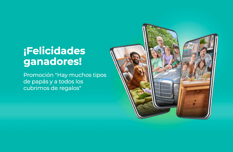 Ganadores promoción "Hay muchos tipos de papás y a todos los cubrimos de regalo"