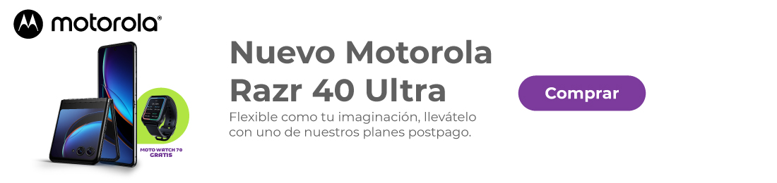 Nuevo Motorola Razr 40 Ultra, flexible como tu imaginación, llevatelo nuestros planes postpago