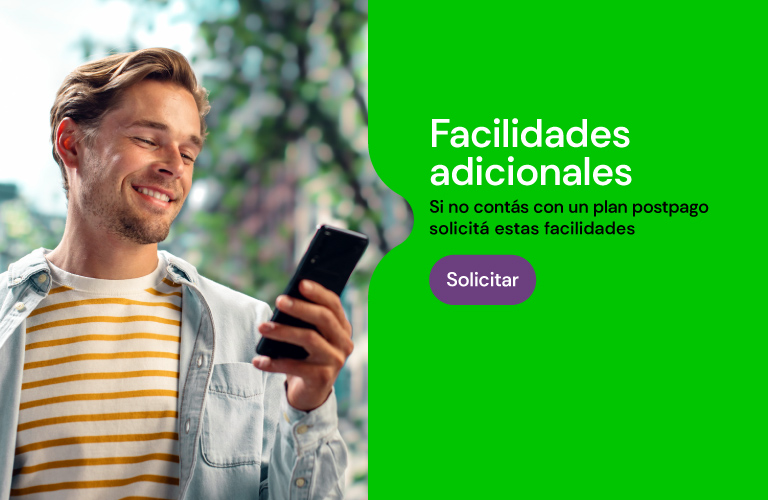 Si no contás con un plan postpago solicitá estas facilidades